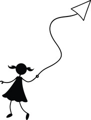 vector illustration of a cute girl