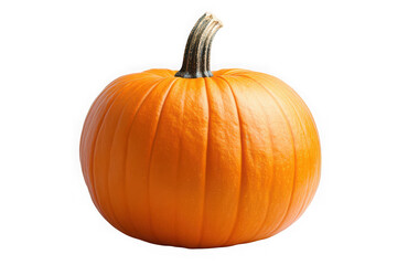 Obraz premium High resolution orange pumpkin image for halloween and thanksgiving decoration, fall harvest vegetable, isolated on transparent background