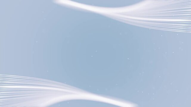 White silk thread gently rotates, slow motion, gentle and comfortable background video.