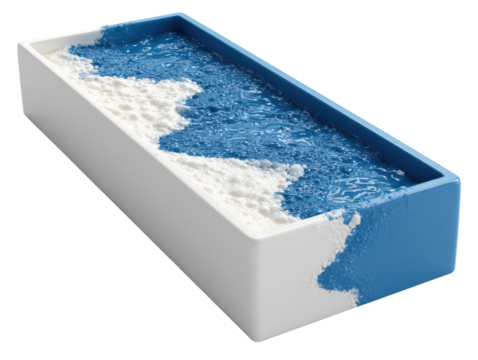 Pond edge marking a wet zone and runoff rate representing hydrological study
