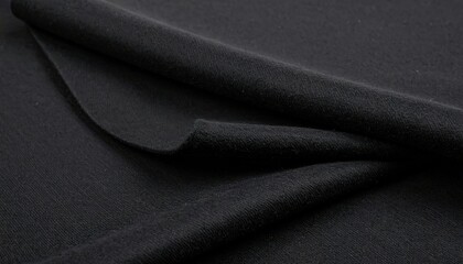 Deep Charcoal Heavy Wool Melton Coat Fabric Texture with Dense Finish Close Up View in Studio Lighting