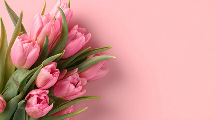 Obraz premium bouquet of pink tulips
