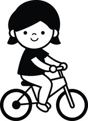 cute girl with bicycle