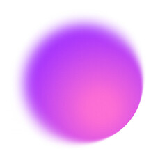 Blurred pink and purple gradient circle illustration with noise and grainy texture