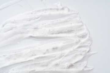 Smooth Gel Streak with Pearlescent Shine, Luxury Skincare Texture for High-End Beauty Brand Mockups
