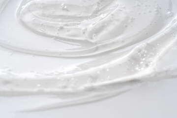 Glossy Gel Texture Background with Dewy Droplets Perfect for Skincare Ads, Hydrating Serum...