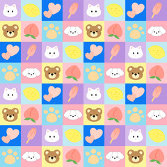 Seamless pattern with animal 