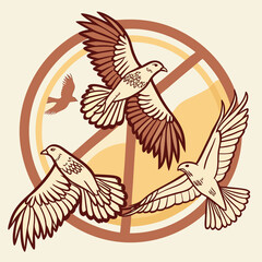 vector illustration of a bird