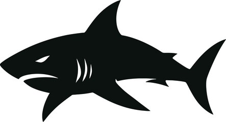 Fototapeta premium Silhouette of a Fierce Shark