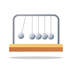 Newton cradle pendulum balls vector isolated on white background.