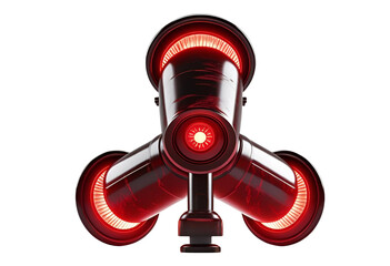 Alert icon, flashing siren isolated. Emergency red alarm light for warning display.