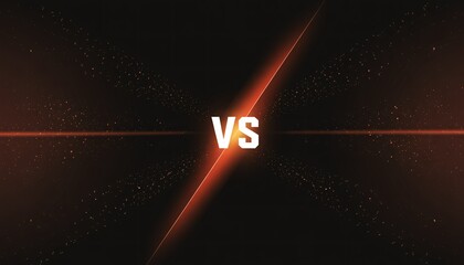 Fiery Versus Background Design for Competition Video Game or Sports Broadcast