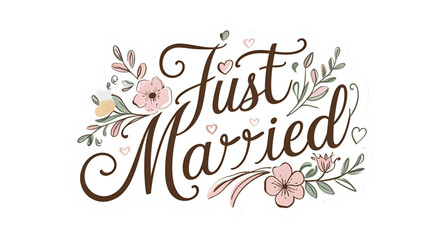 Just married text 