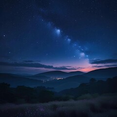 Fototapeta premium night sky with clouds