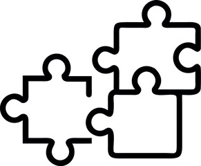 Obraz premium Illustration of puzzle pieces fitting together to form a solution isolated on white background