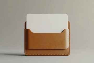 high resolution visual of plastic card mockup inside paper booklet holder