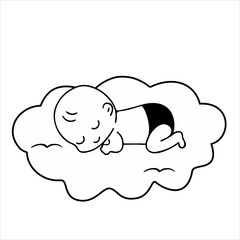 vector illustration of a baby 