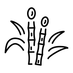 Obraz premium A line style icon showing sugarcane