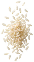 Falling rice isolated on transparent background
