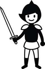 cartoon pirate with sword