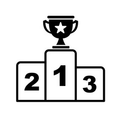 Podium icon vector. editable