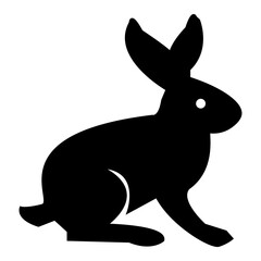 rabbit silhouette icon design template