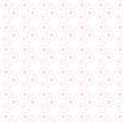 seamless pattern with pink flowers