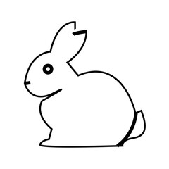 rabbit silhouette icon design template