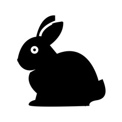 rabbit silhouette icon design template