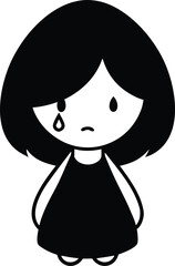 vector illustration of a cute girl