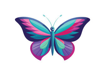 Vibrant Colorful Butterfly Illustration  A Stunning Piece of Art