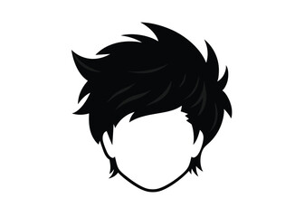 Stylish Spiky Hairstyle Illustration Anime-Inspired Male Short Hair Design