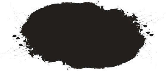 Grunge ink splat and brush