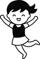 vector illustration of a cute girl