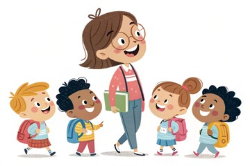 happy family with children