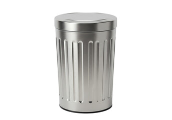 Stainless Steel Trash Receptacle: Urban Waste Container Design