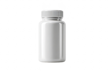 Blank white plastic pill bottle (33)