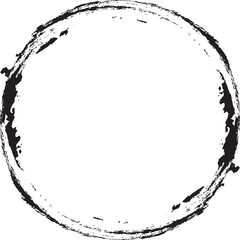 Black circle brush and splash