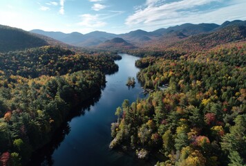 Naklejka premium autumn in the mountains