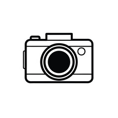 Classic Camera Design Simple Line Art Illustration