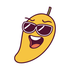 Mango With Funny Cartoon Face