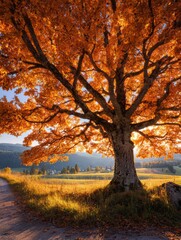 Fototapeta premium autumn trees in the park