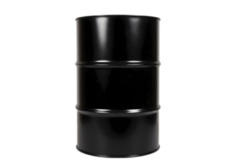 Black Metal Drum: Industrial Container, 55 Gallon Barrel, Oil Drum