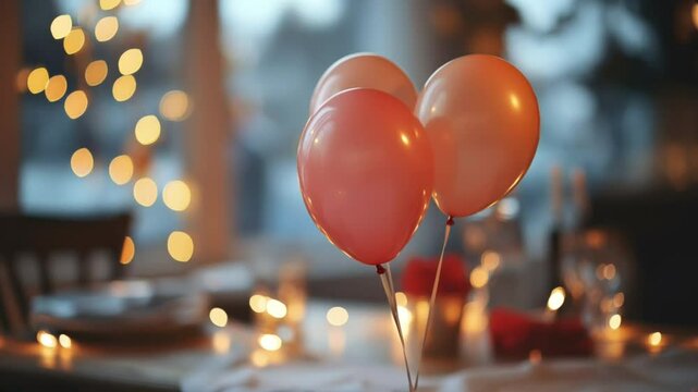 Colorful balloons with a festive background for celebrations and joyful moments