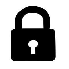 シンプルな鍵のアイコンモノクロピクト素材