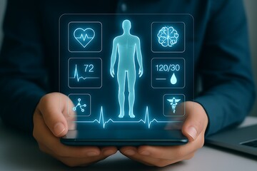Human health monitoring digital interface medical technology