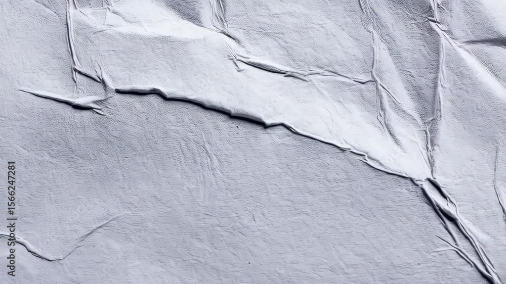 Poster abstract gray texture of crumpled paper with irregular surface folds creating a three-dimensional su