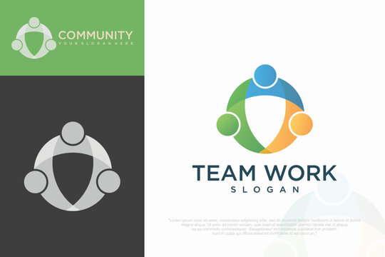teamwork logo icon business abstract . vector illustration - Powered by Adobe