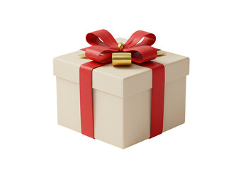 Obraz premium Elegant Gift Box: Red Ribbon & Gold Accent