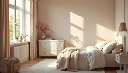 Serene Maternity Bedroom Soft Lighting, Plush Textiles, and Calming Colors Perfect for Relaxation and Preparing for Babys Arrival